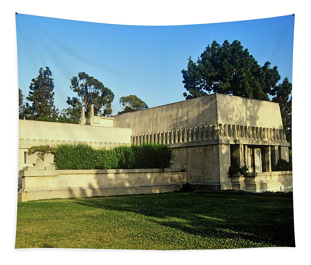 Photography Tapestry featuring the photograph Frank Lloyd Wrights Hollyhock House by Panoramic Images