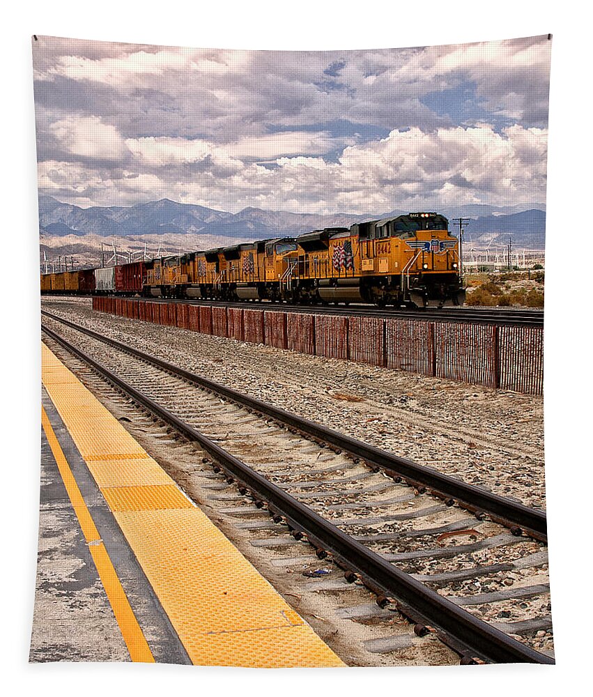 Freight Tapestry featuring the photograph FREIGHT EXPECTATIONS Palm Springs CA by William Dey