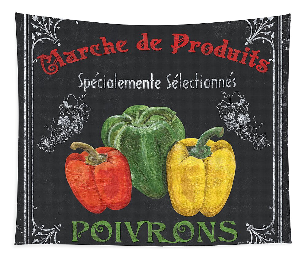 Produce Tapestry featuring the painting French Vegetables 3 by Debbie DeWitt