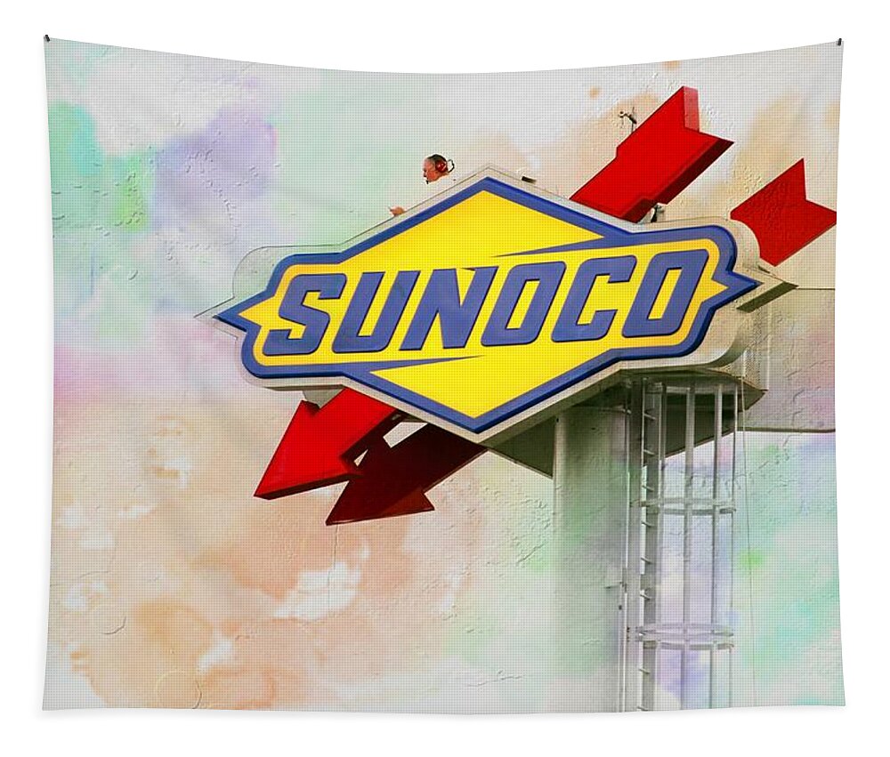 Daytona Beach Races Tapestry featuring the photograph From The Sunoco Roost by Alice Gipson