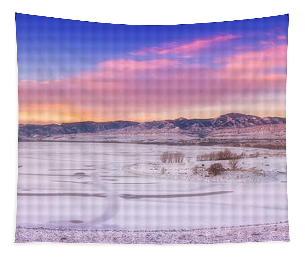 New Years Day Tapestry featuring the photograph Front Range Sunrise by Darren White