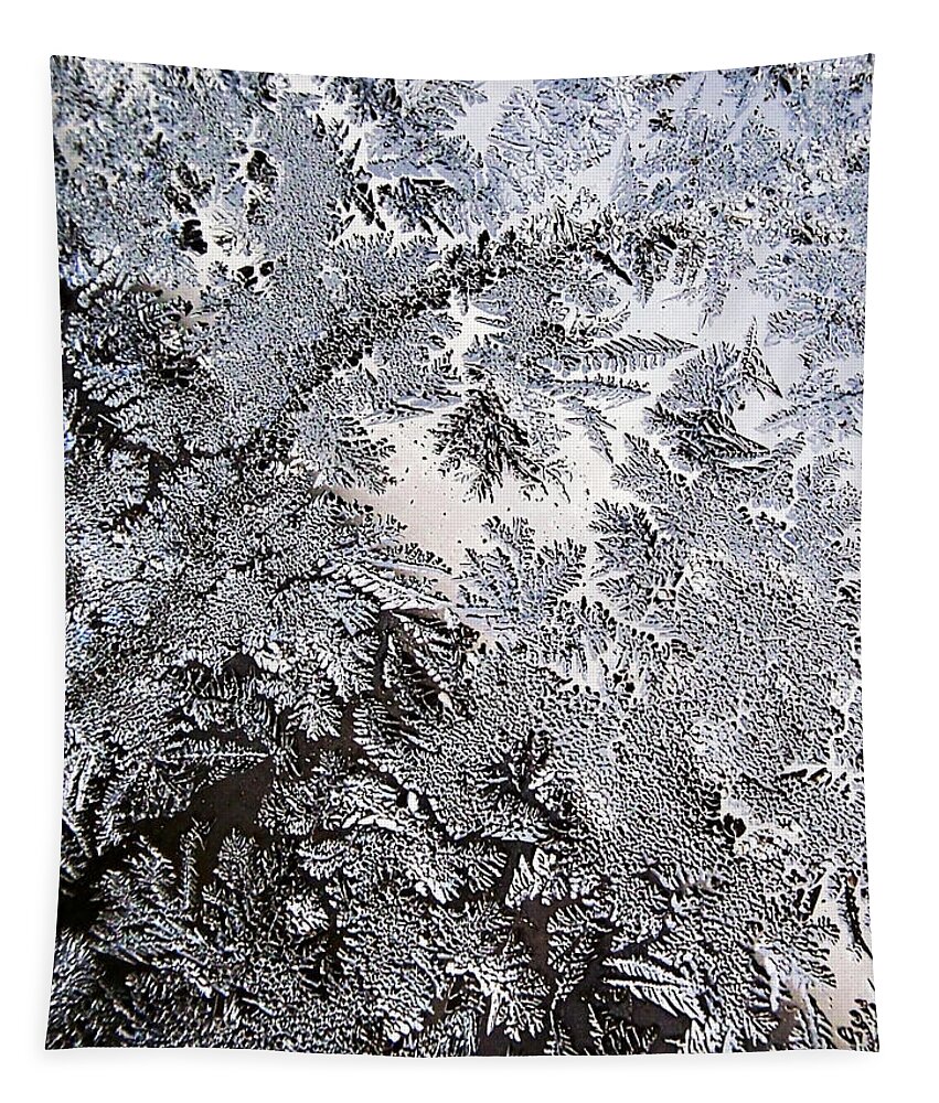 Frost Tapestry featuring the photograph Frosted Glass Abstract by Christina Rollo