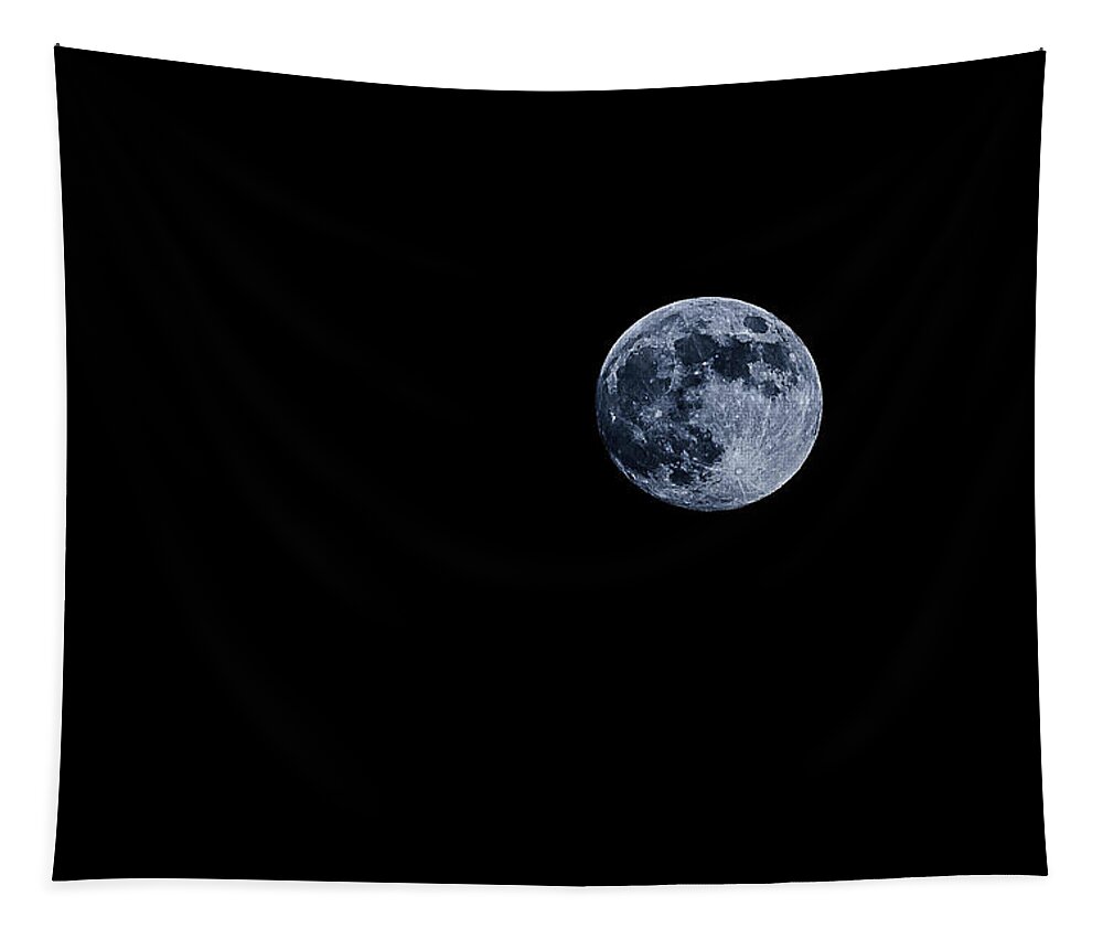 Full Moon Tapestry featuring the photograph Full Moon by Rick Bartrand