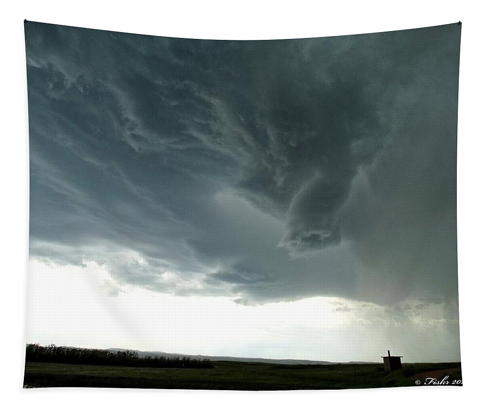 Tornado Tapestry featuring the photograph Funnel Cloud by Fiskr Larsen