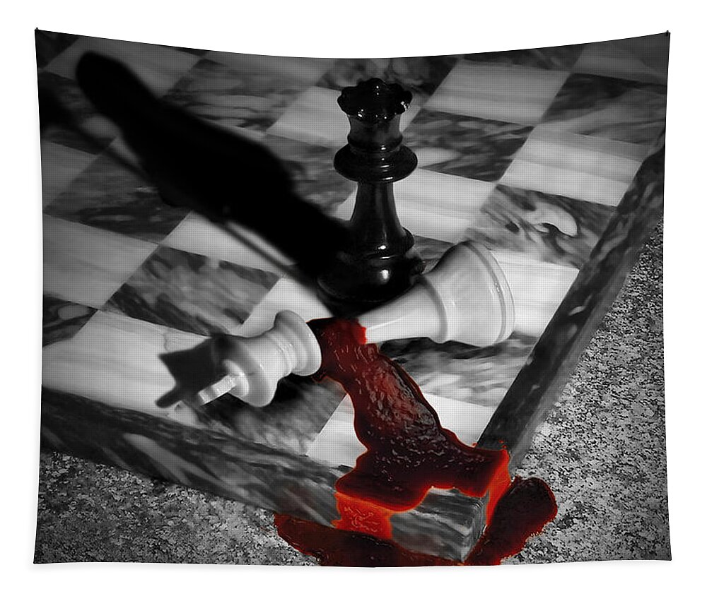 Chess Tapestry featuring the photograph Game - Chess - Check Mate by Mike Savad