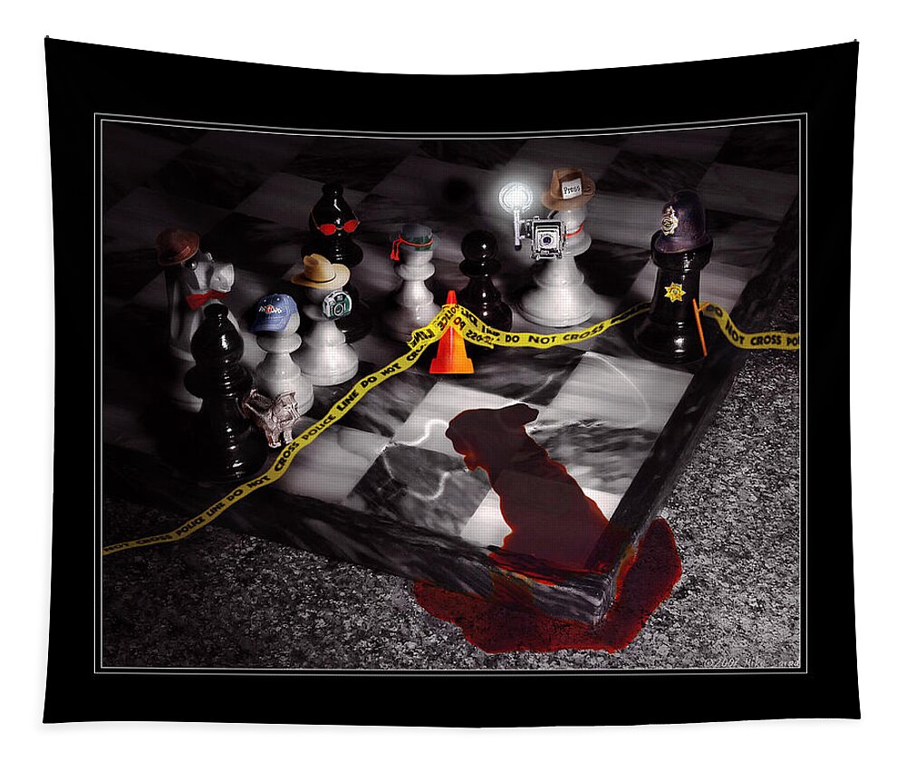 Savad Tapestry featuring the photograph Game - Chess - It's only a Game by Mike Savad