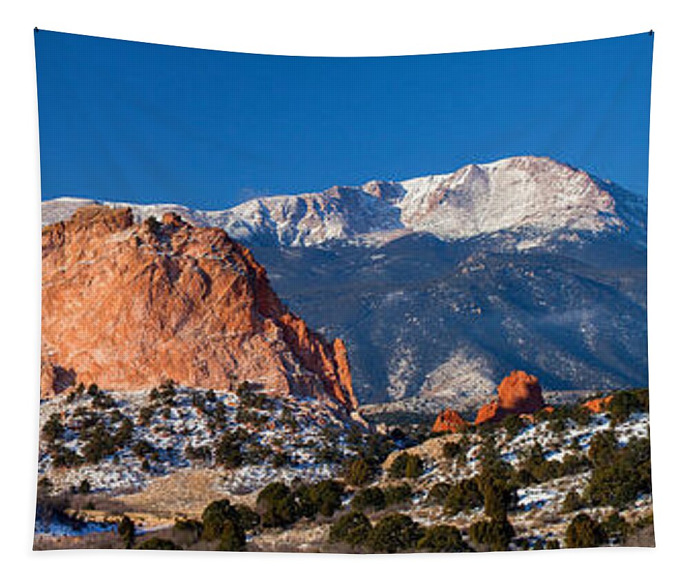 Pano Tapestry featuring the photograph Garden of the Gods by Darren White