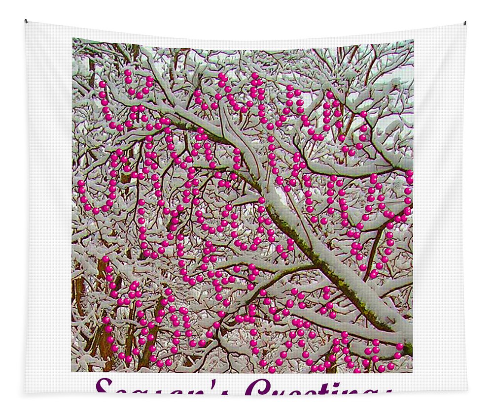 Christmas Tapestry featuring the photograph Garlands in the Snow by R Allen Swezey