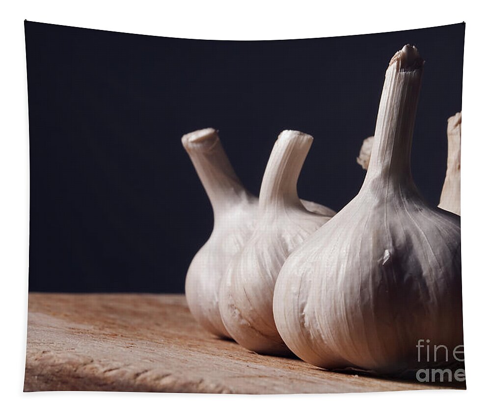 Garlic Tapestry featuring the photograph Garlic by Jelena Jovanovic
