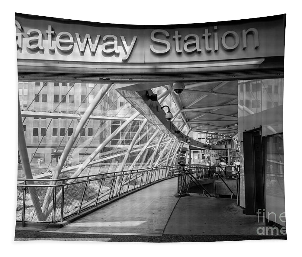 Arches Tapestry featuring the photograph Gateway T Station Pittsburgh by Amy Cicconi