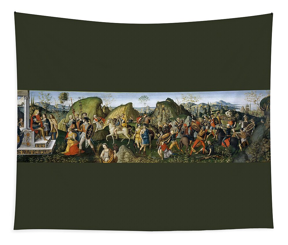 Amico Aspertini Tapestry featuring the painting Generosity of Scipio by Amico Aspertini