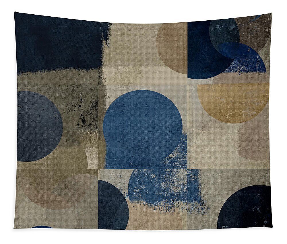 Geomix Tapestry featuring the digital art Geomix 01 - s111d-t02c by Variance Collections