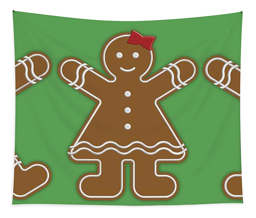 Biscuits Tapestry featuring the photograph Gingerbread People by Colette Scharf