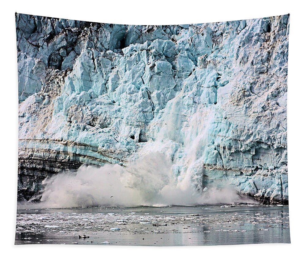 Glacier Tapestry featuring the photograph Glacier Calving Margerie by Kristin Elmquist