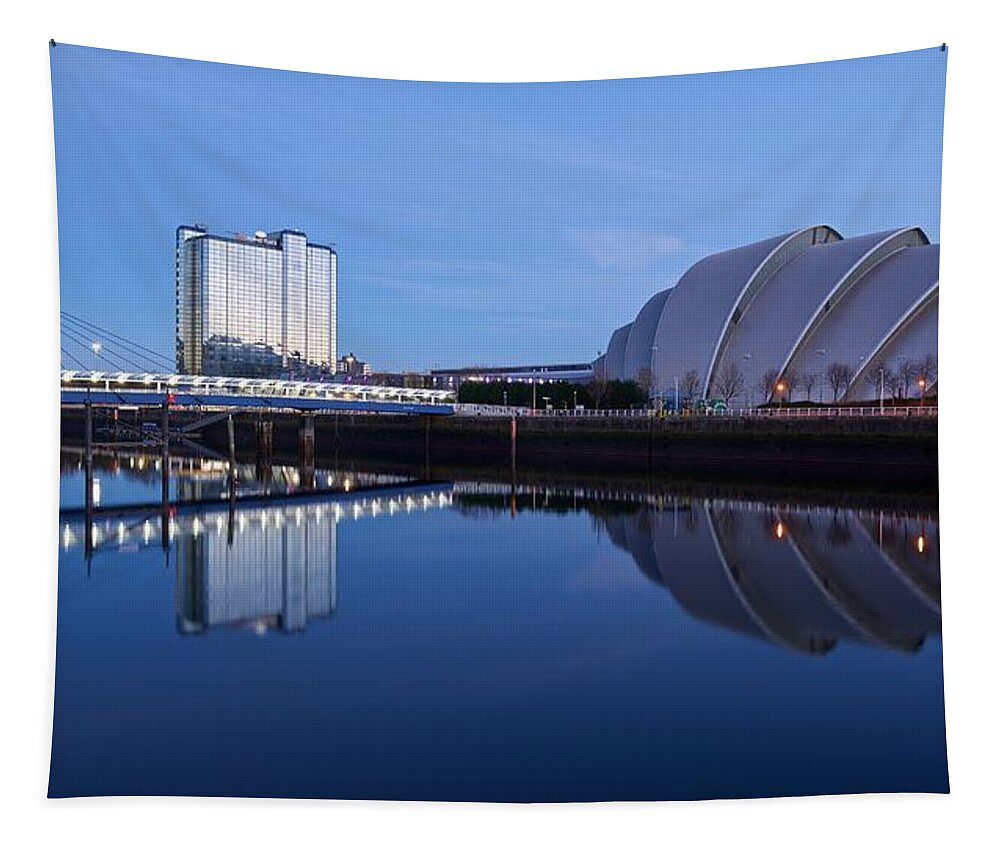 Glasgow Tapestry featuring the photograph Glasgow Riverside by Stephen Taylor