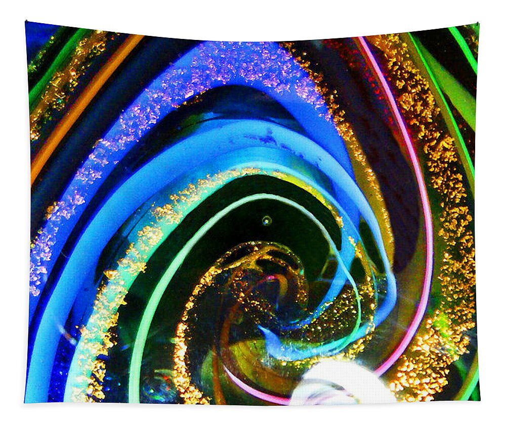 Glass Art Tapestry featuring the photograph Glass Swirl Abstract 1 by Duane McCullough