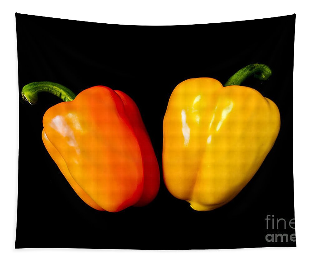 Pepper Tapestry featuring the photograph Glowing Peppers by Anthony Sacco