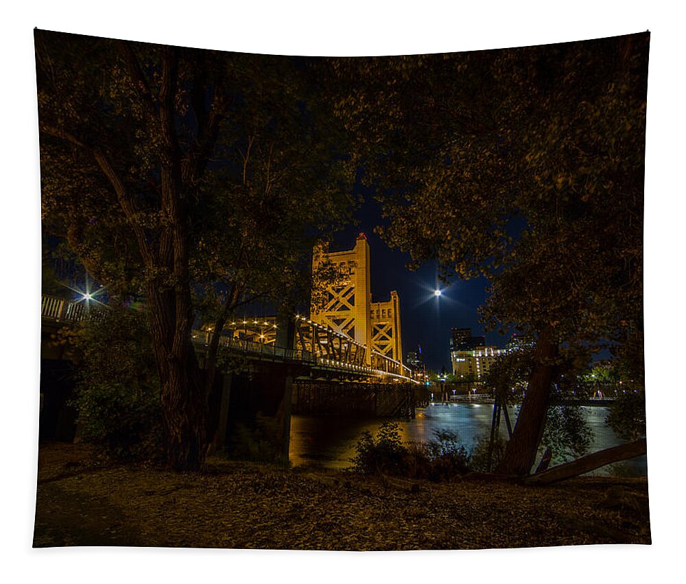 Sacramento Tapestry featuring the photograph Glowing Towers by Everet Regal