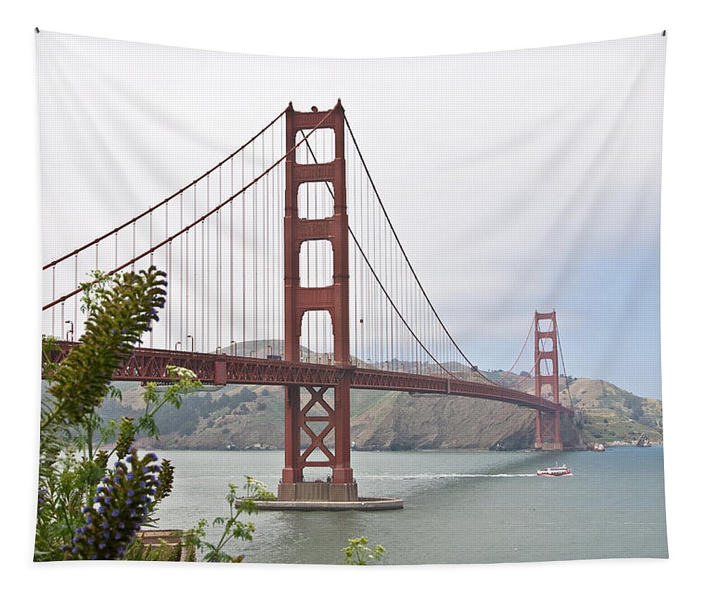 City Tapestry featuring the photograph Golden Gate Bridge 3 by Shane Kelly