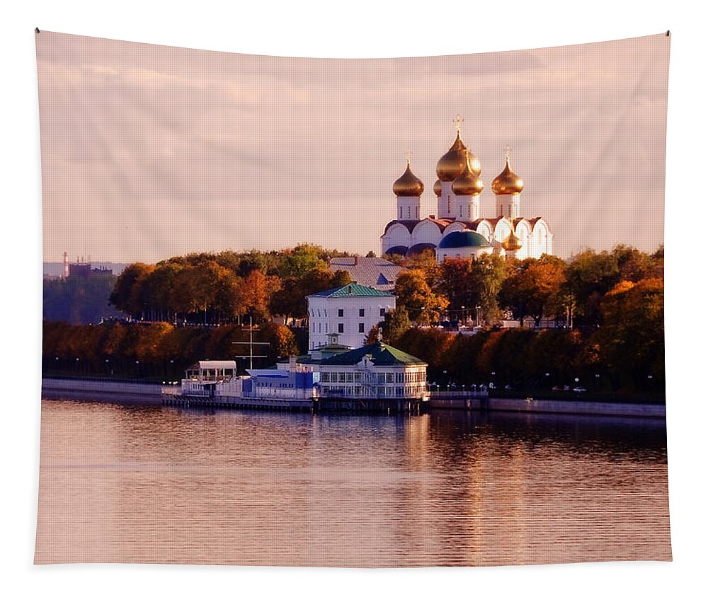 Russia Tapestry featuring the photograph Golden Hour. Yaroslavl. Russia by Jenny Rainbow