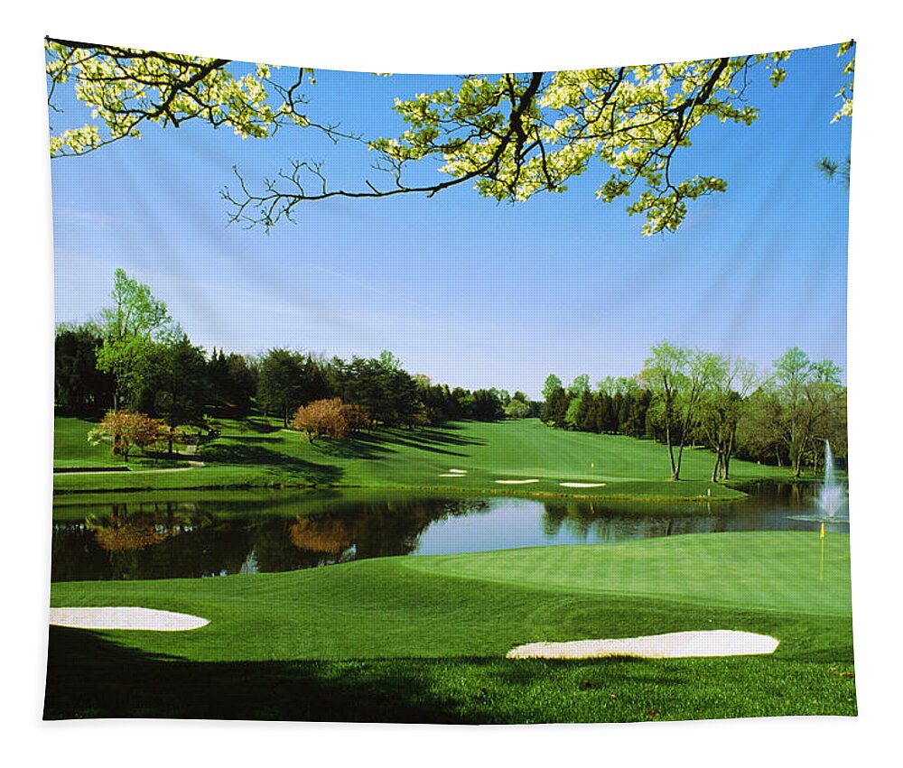 Photography Tapestry featuring the photograph Golf Course, Congressional Country by Panoramic Images
