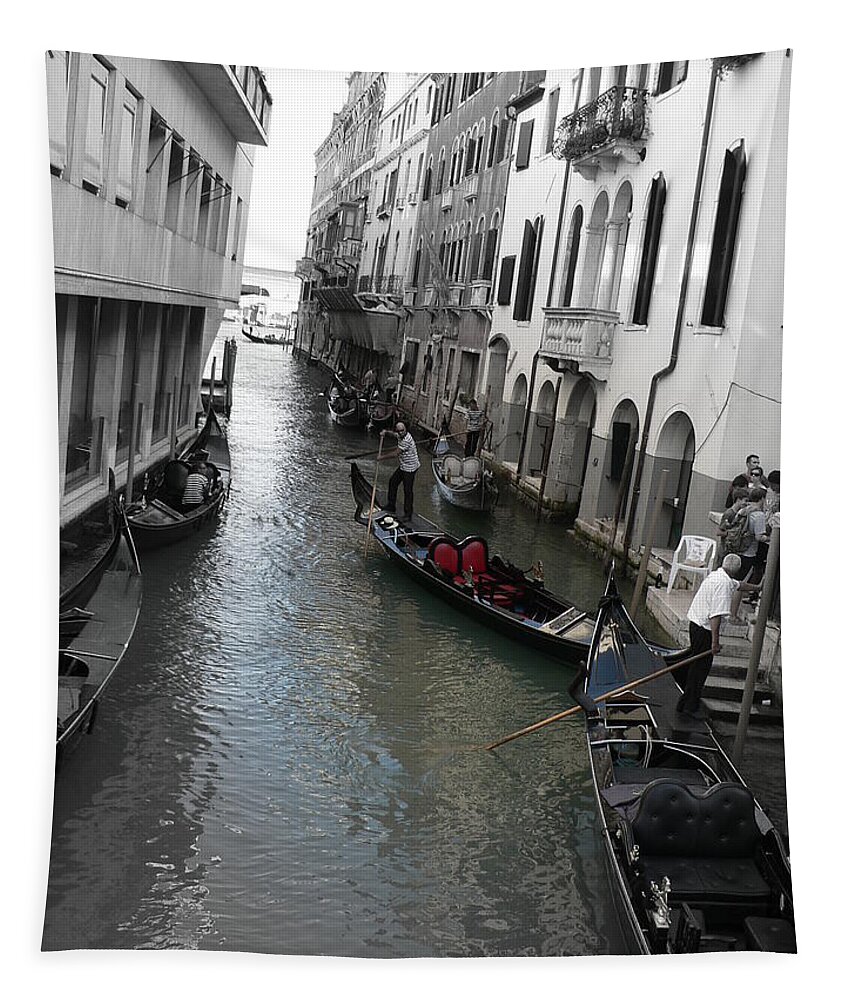 Gondolier Tapestry featuring the photograph Gondolier by Laurel Best