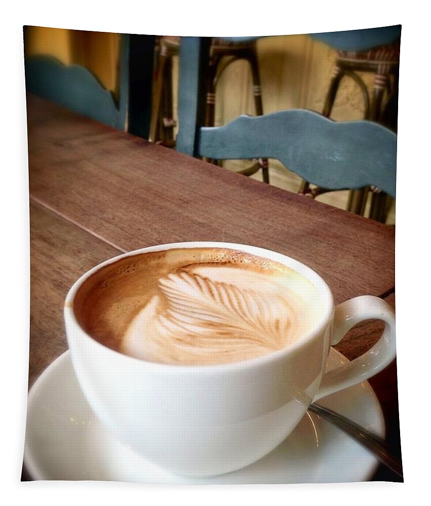 Latte Tapestry featuring the photograph Good Morning Latte by Susan Garren