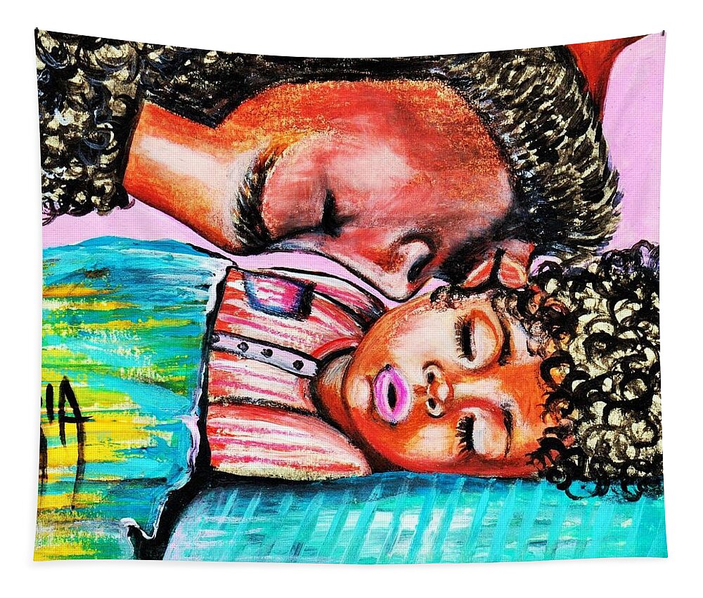 Artbyria Tapestry featuring the photograph Goodnight Kiss by Artist RiA