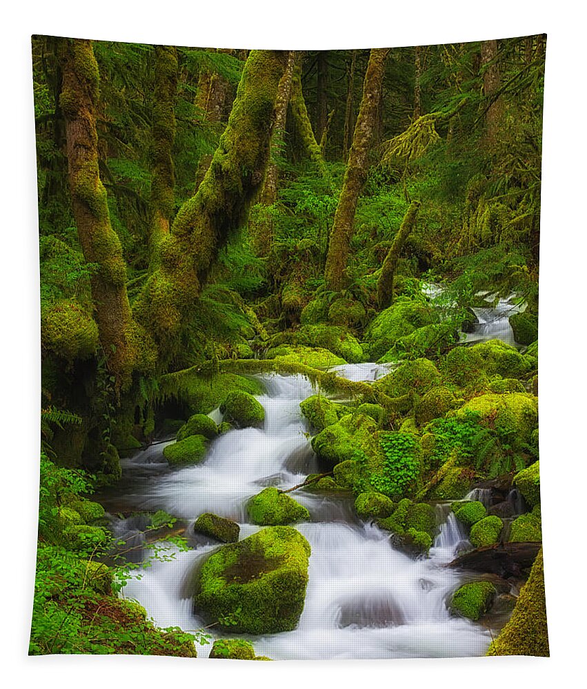 Green Tapestry featuring the photograph Gorge Greens by Darren White
