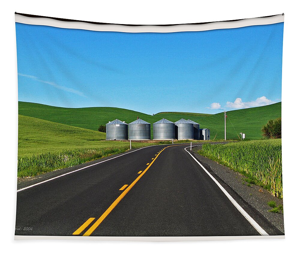 Palouse Tapestry featuring the photograph Grain Bins by Farol Tomson