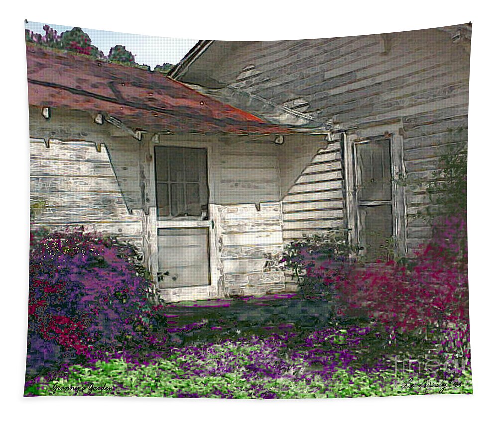 Old House Tapestry featuring the photograph Granny's Garden by Lee Owenby