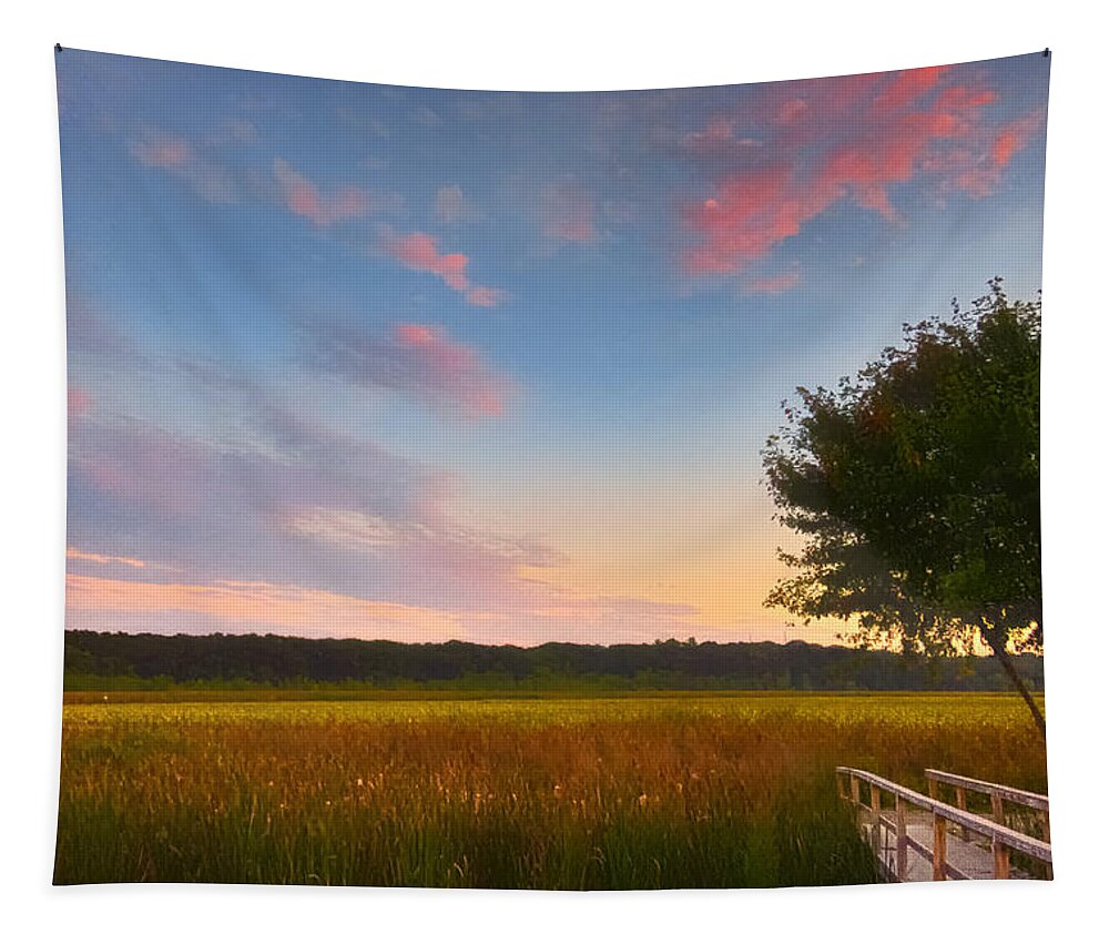 Concord Tapestry featuring the photograph Great Meadows Late Summer Setting by Sylvia J Zarco