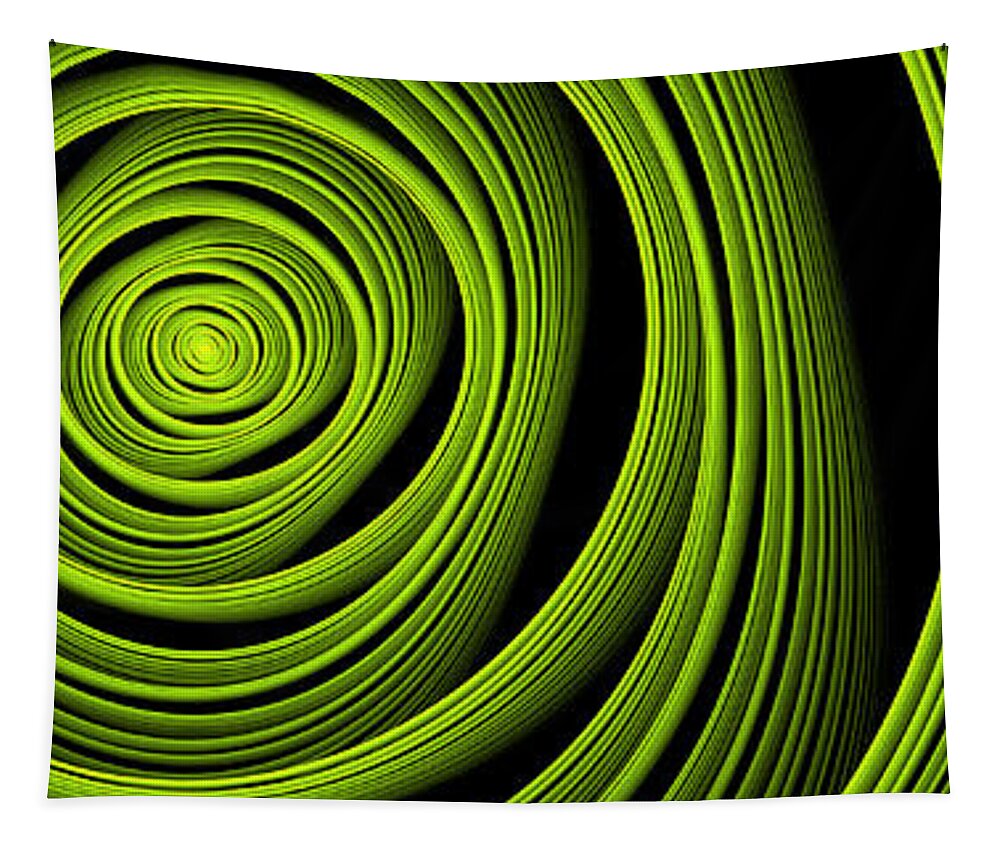 Green Tapestry featuring the digital art Green Wellness by Gabiw Art