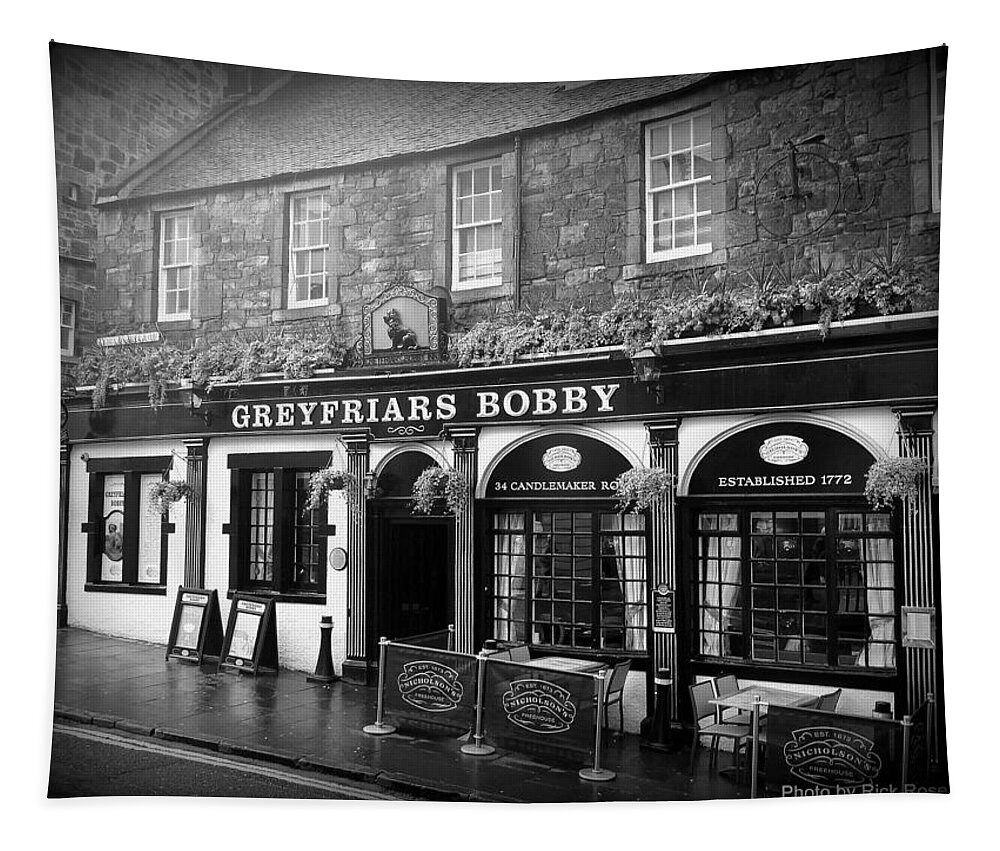 Greyfriars Bobby Tapestry featuring the photograph Greyfriars Bobby In Edinburgh Scotland by Rick Rosenshein