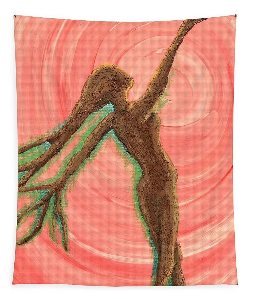 Tree Tapestry featuring the painting Growing Pulse by Meganne Peck