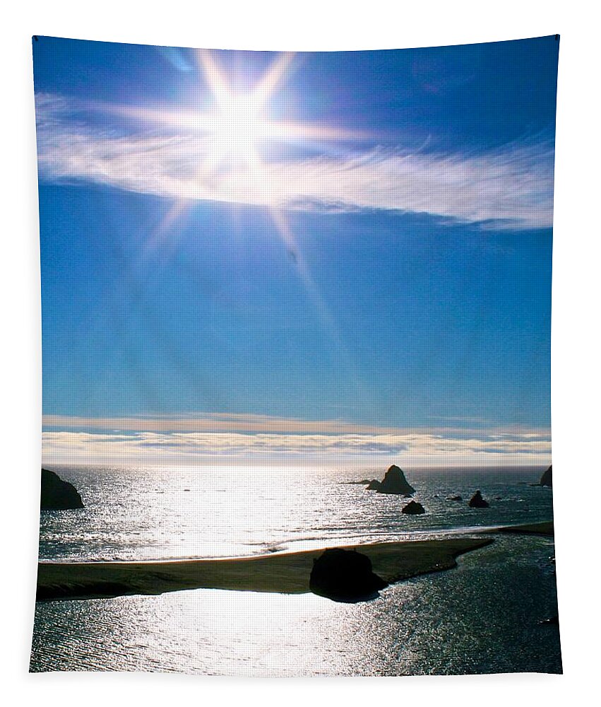 Pacific Coast Tapestry featuring the photograph Guardians of the Pacific by Kristin Hatt