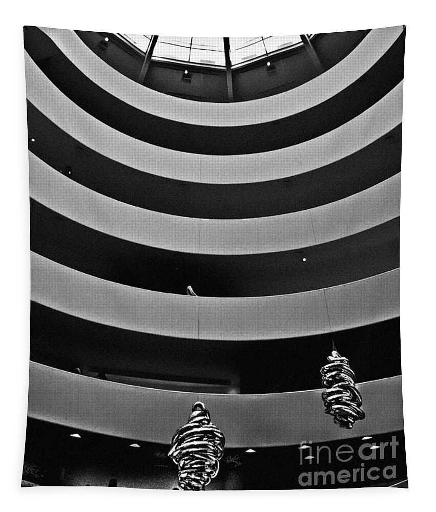 Guggenheim Tapestry featuring the photograph Guggenheim Museum - NYC by Carlos Alkmin