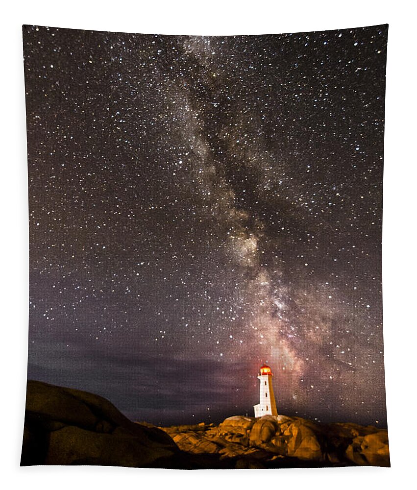 Lighthouse Tapestry featuring the photograph Guiding Light by Alex Lapidus