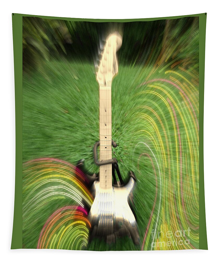 Guitar Tapestry featuring the photograph Guitar Flash by Alice Terrill