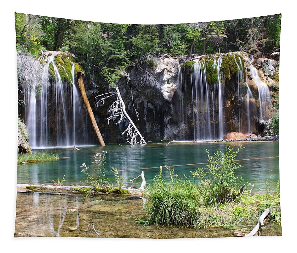 Landscapes Tapestry featuring the photograph Hanging Lake by Eric Glaser