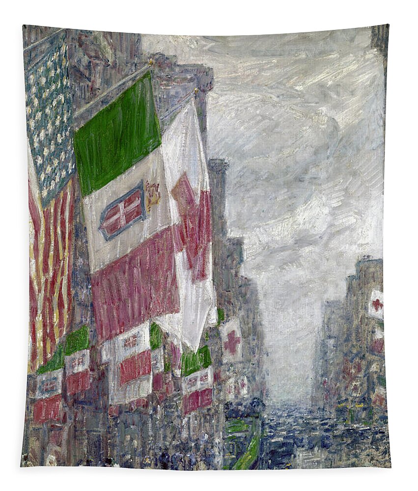 1918 Tapestry featuring the photograph Hassam: Italian Day, 1918 by Granger