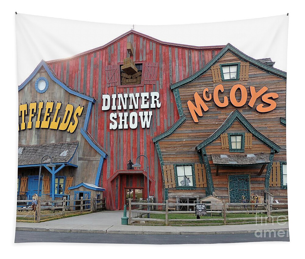 Photograph Tapestry featuring the photograph Hatfields and McCoys Dinner Show Venue in Pigeon Forge Tennessee by Marian Bell