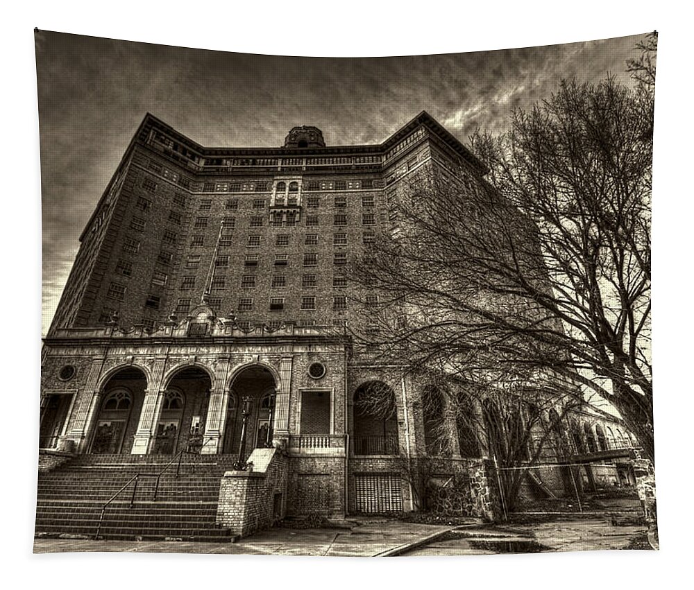 Baker Hotel Tapestry featuring the photograph Haunted Baker Hotel by Jonathan Davison