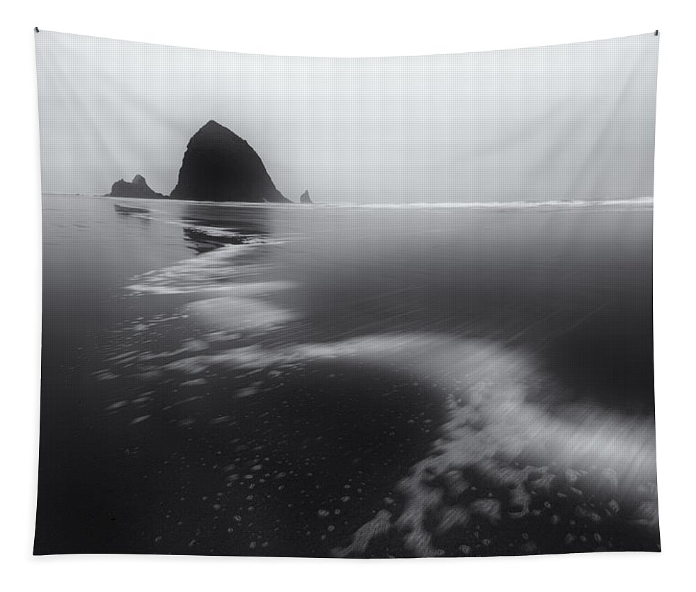 Haystack Rock Tapestry featuring the photograph Haystack Winds by Darren White