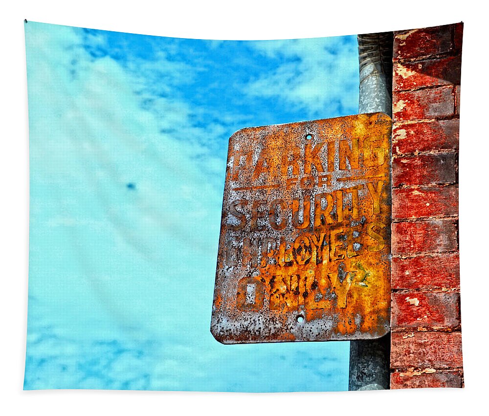 Hdr Tapestry featuring the photograph HDR Sign by Maggy Marsh