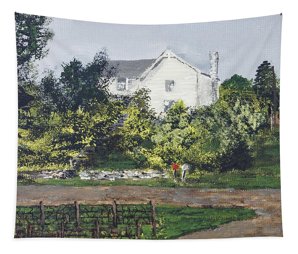 Finger Lakes Tapestry featuring the painting Heart of the Lakes by Cynthia Morgan
