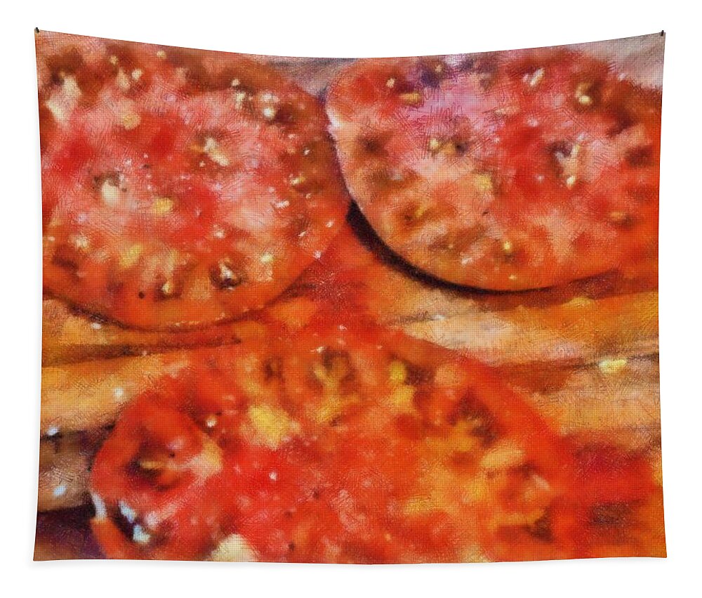 Tomato Tapestry featuring the photograph Heirlooms with Salt and Pepper by Michelle Calkins