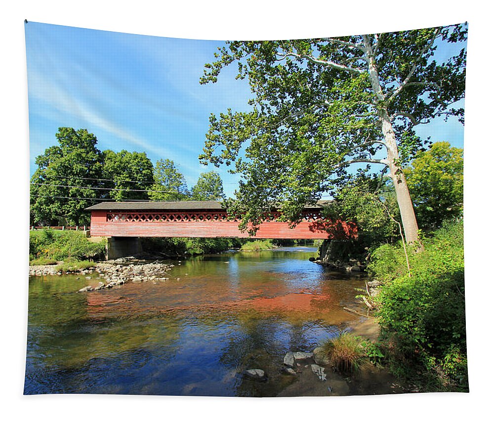 Henry Bridge Tapestry featuring the photograph Henry Bridge by Trina Ansel