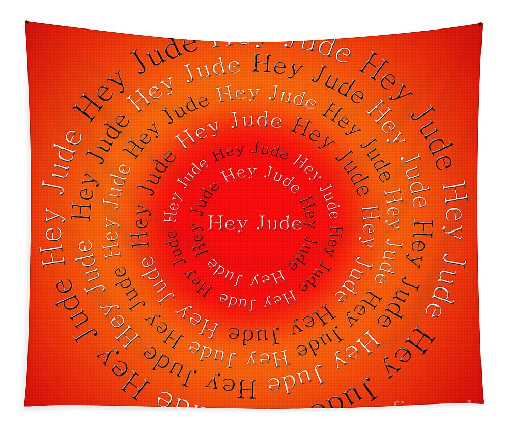 Hey Jude Tapestry featuring the digital art Hey Jude 6 by Andee Design