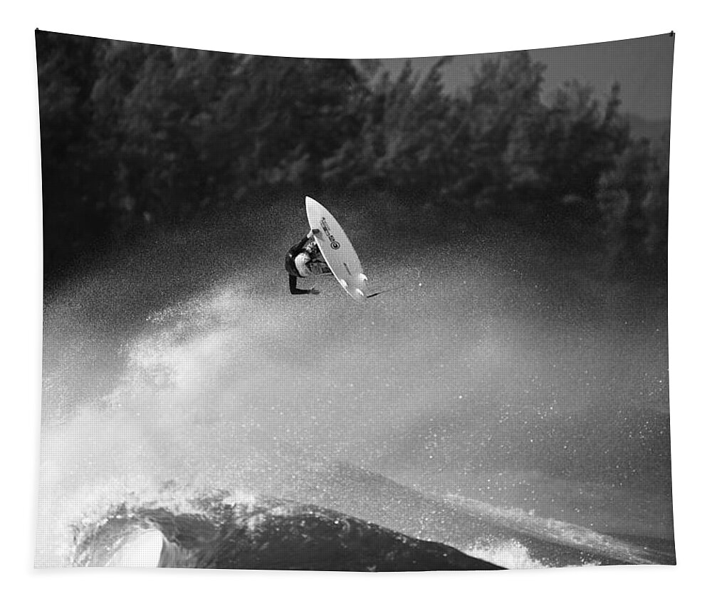 Black And White Tapestry featuring the photograph High Flyer by Sean Davey